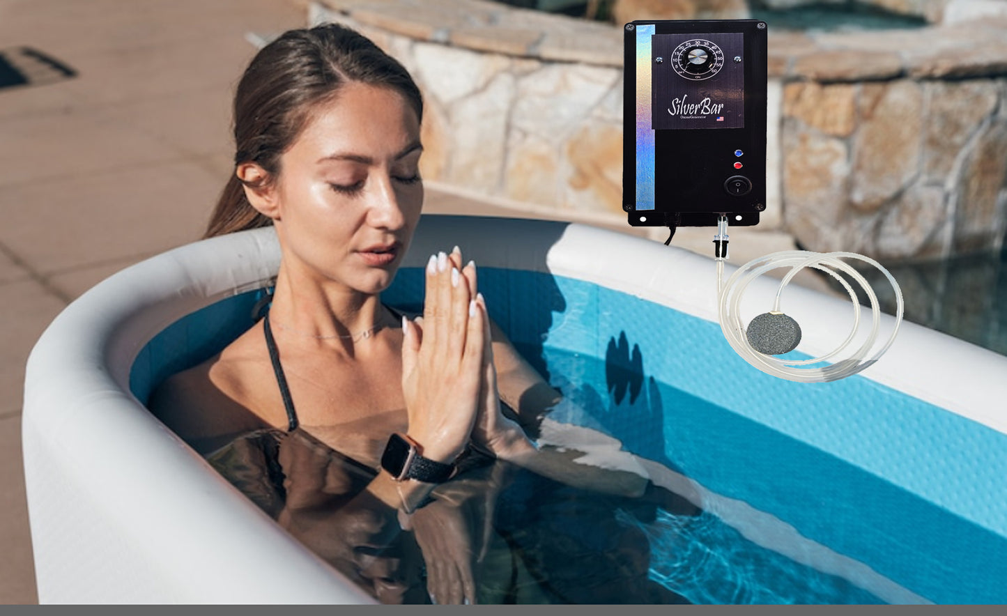 Cold immersion Ozone Generator for Cold Plunge Tub Ice Bath, PRO Timer 0-60 min. USA.