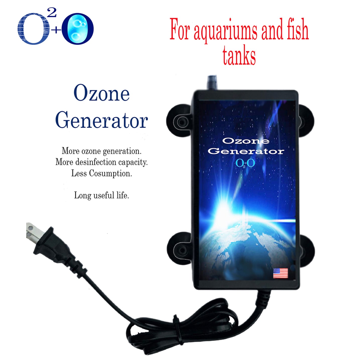 Portable Ozone Generator for air and water purification. 1000 mg/h