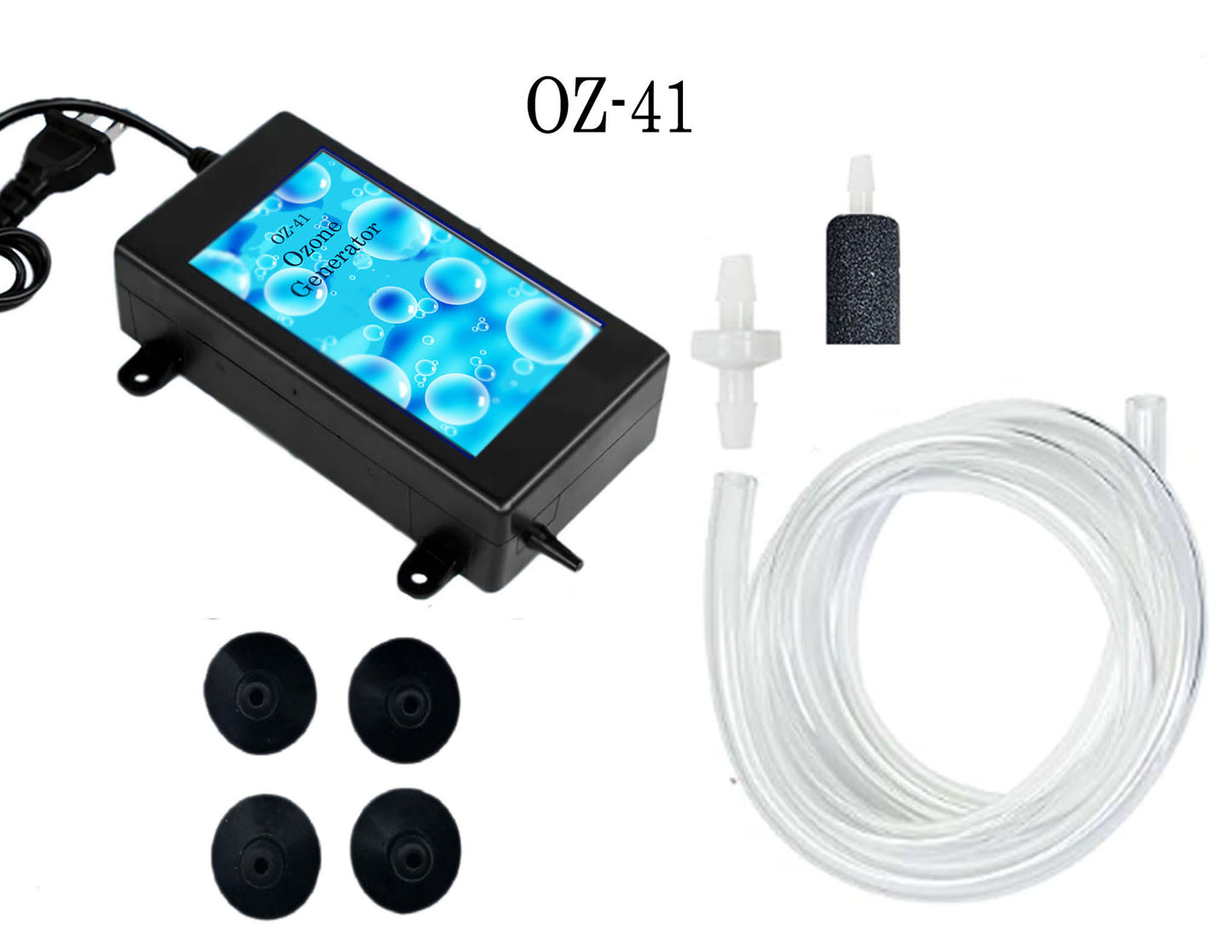 1000 mg/h Ozone Generator for Aquariums with 4 Suction Cups 1'' Water Purifier.