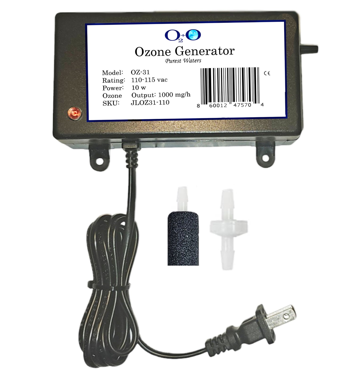 OZ-31 Compact OZONO GENERATOR for Cold Plunge or Hot Tub (SPA Ozone Generator) 1000mg/h