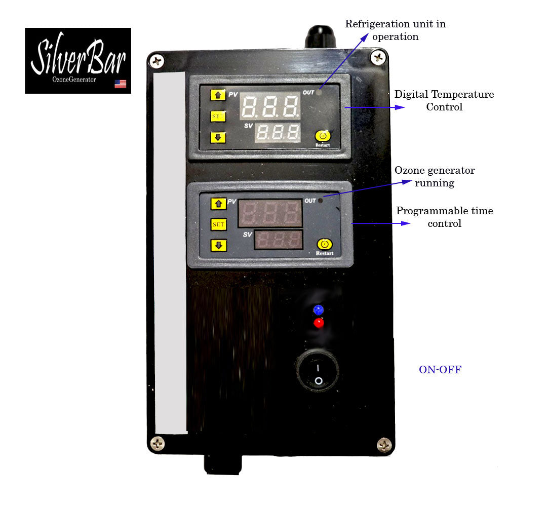 "Temperature Control and Programmable Ozone Generator for Aquariums and Ponds - Water Purification and Automatic Regulation"